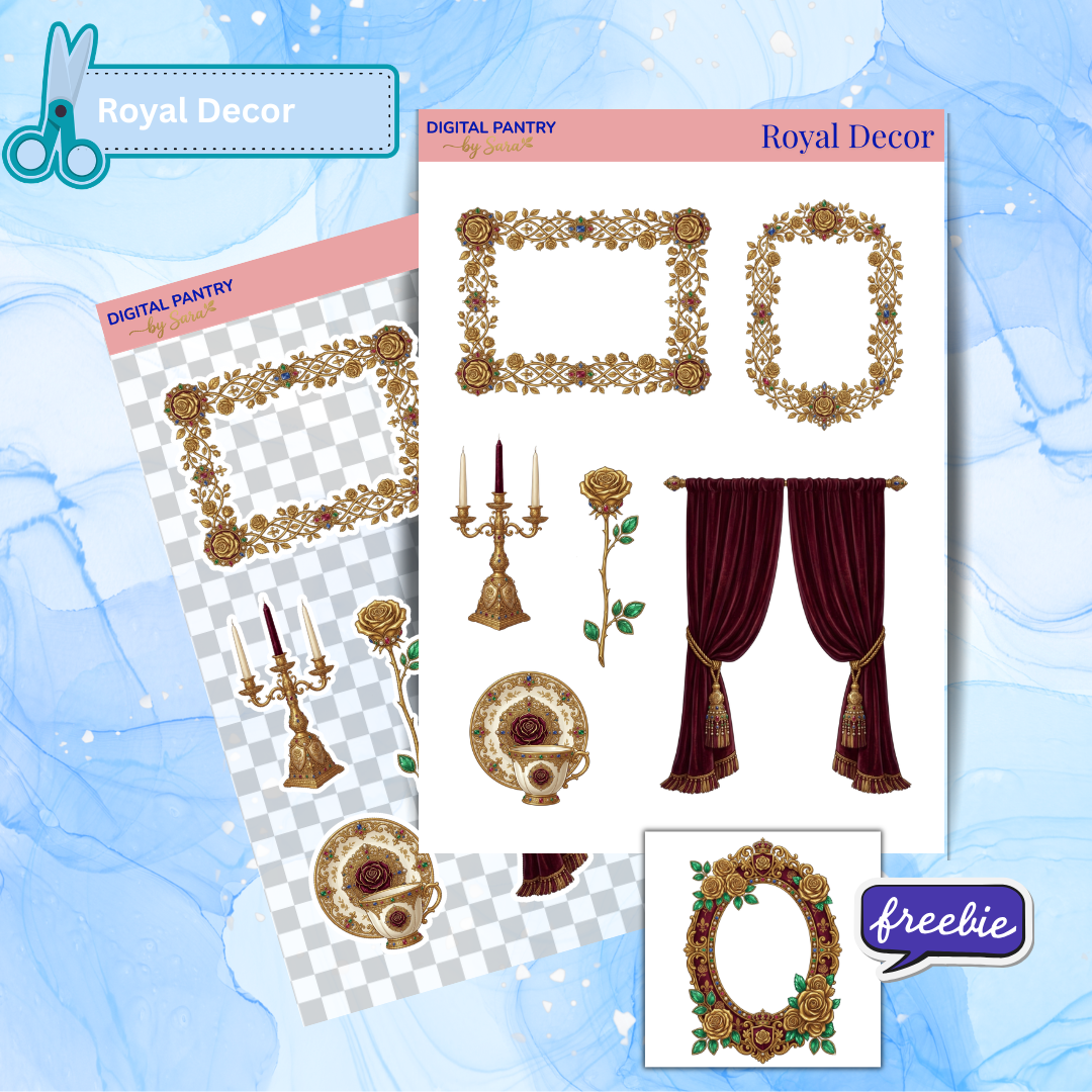 Royal Decor Printable Sticker Sheet
