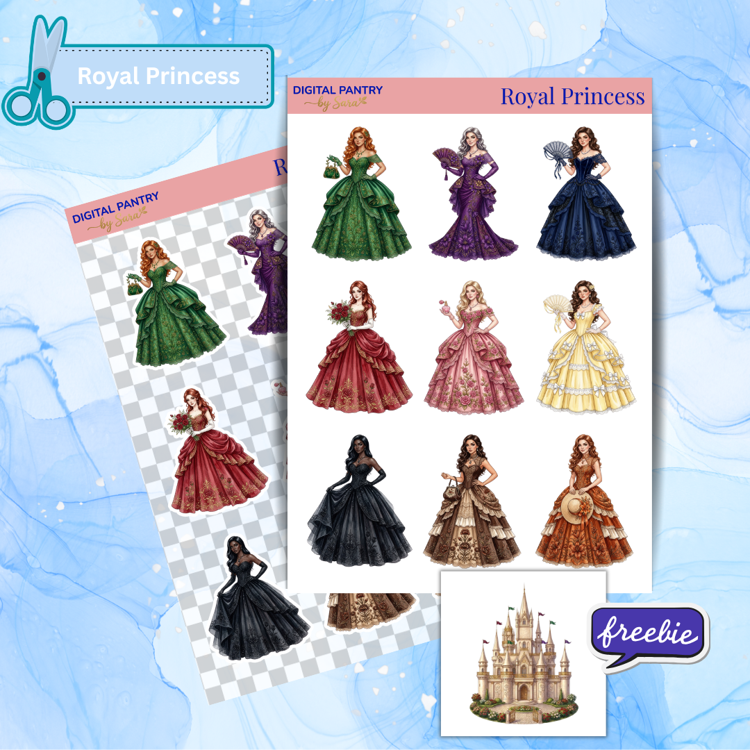 Royal Princess Printable Sticker Sheet